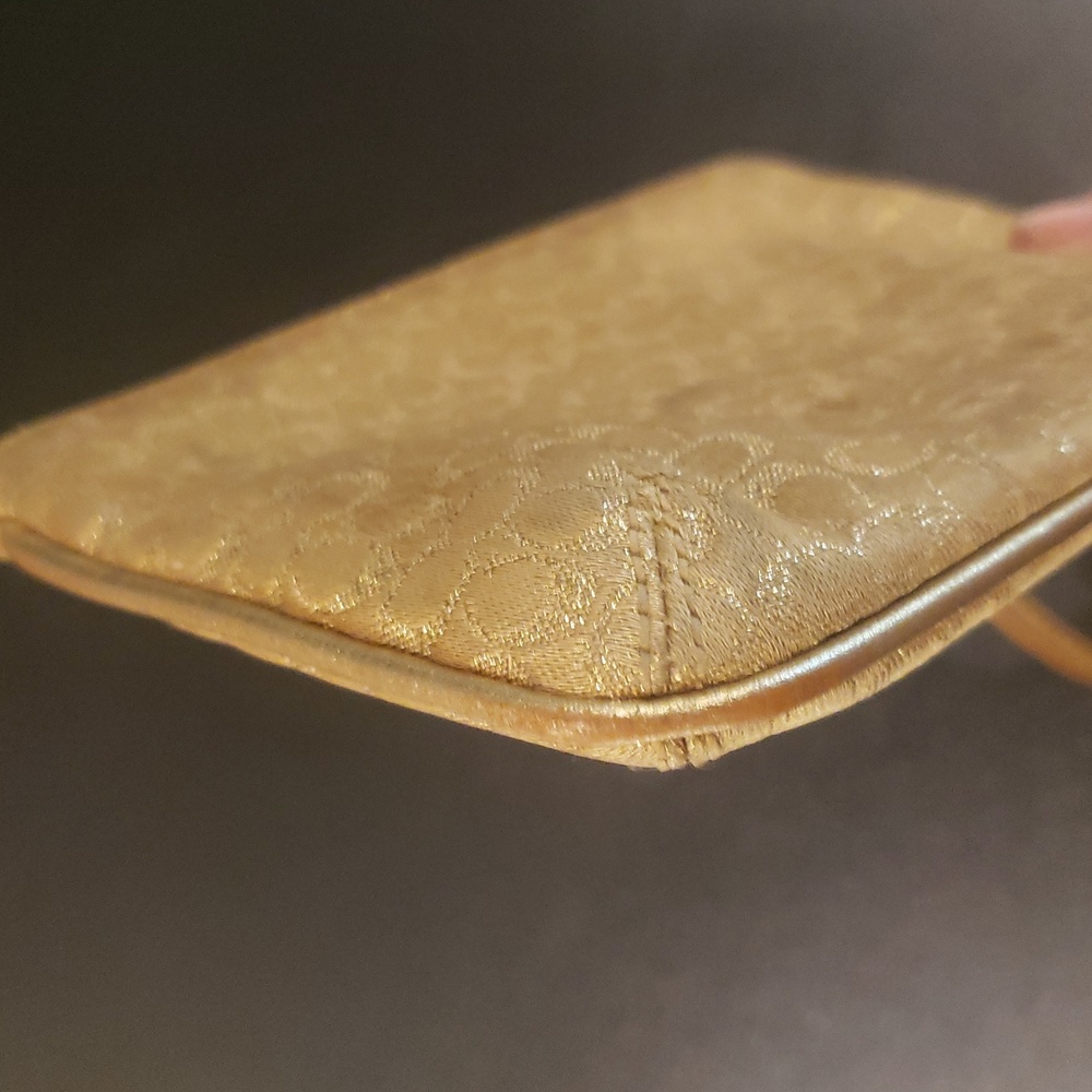 Coach Gold Wristlet Clutch - Picture 6 of 7